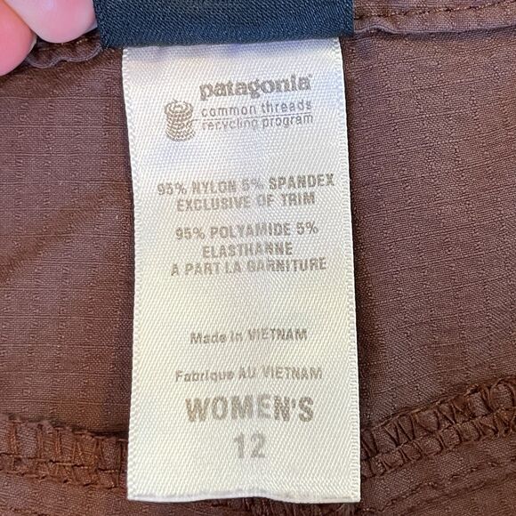 Patagonia Brown Borderless Shorts 5" Inseam Nylon Size 12 - Picture 4 of 6